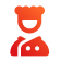 Icon of a smiling chef wearing a hat, representing culinary expertise and the food industry.